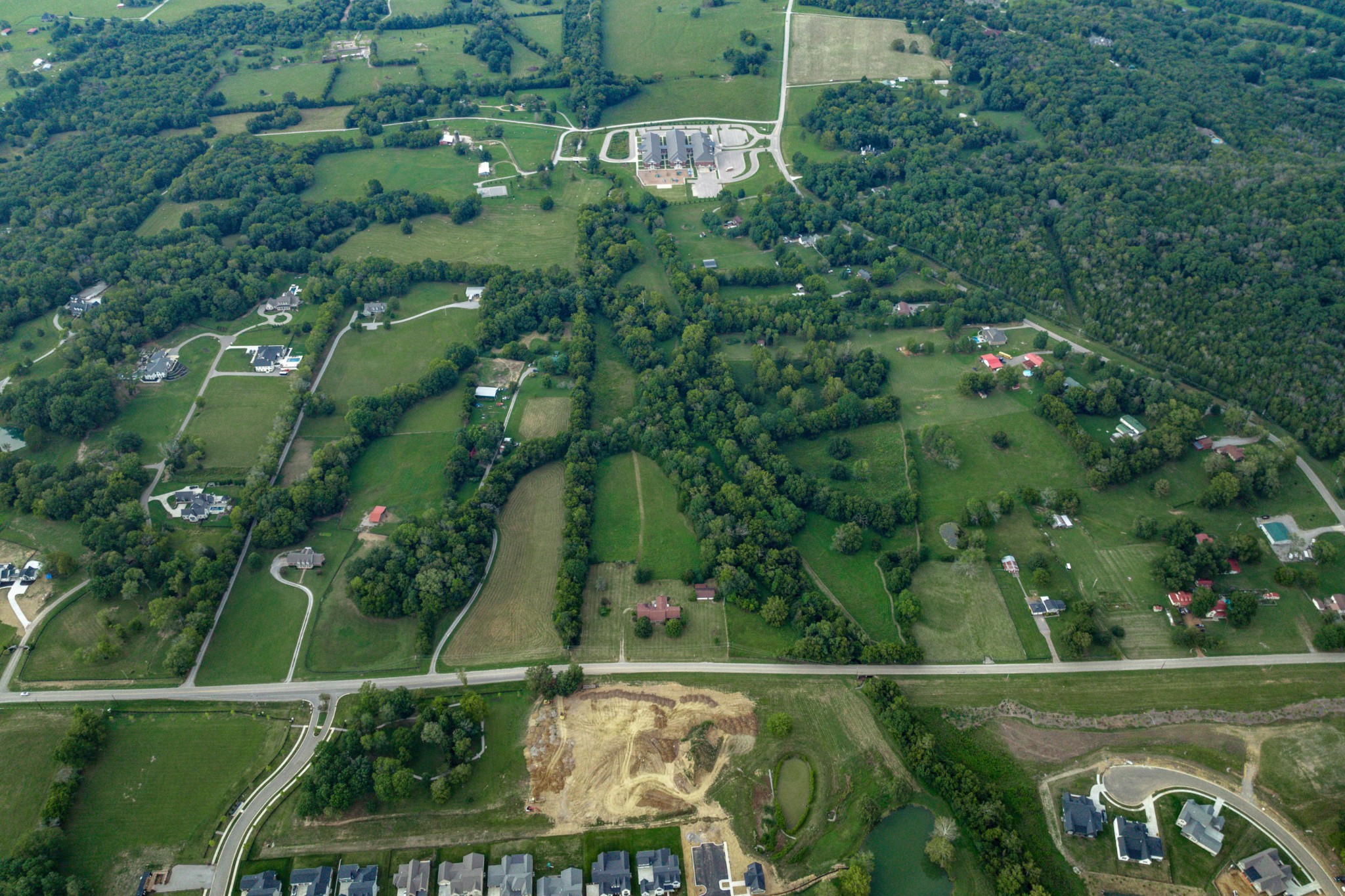 an aerial view of a houses