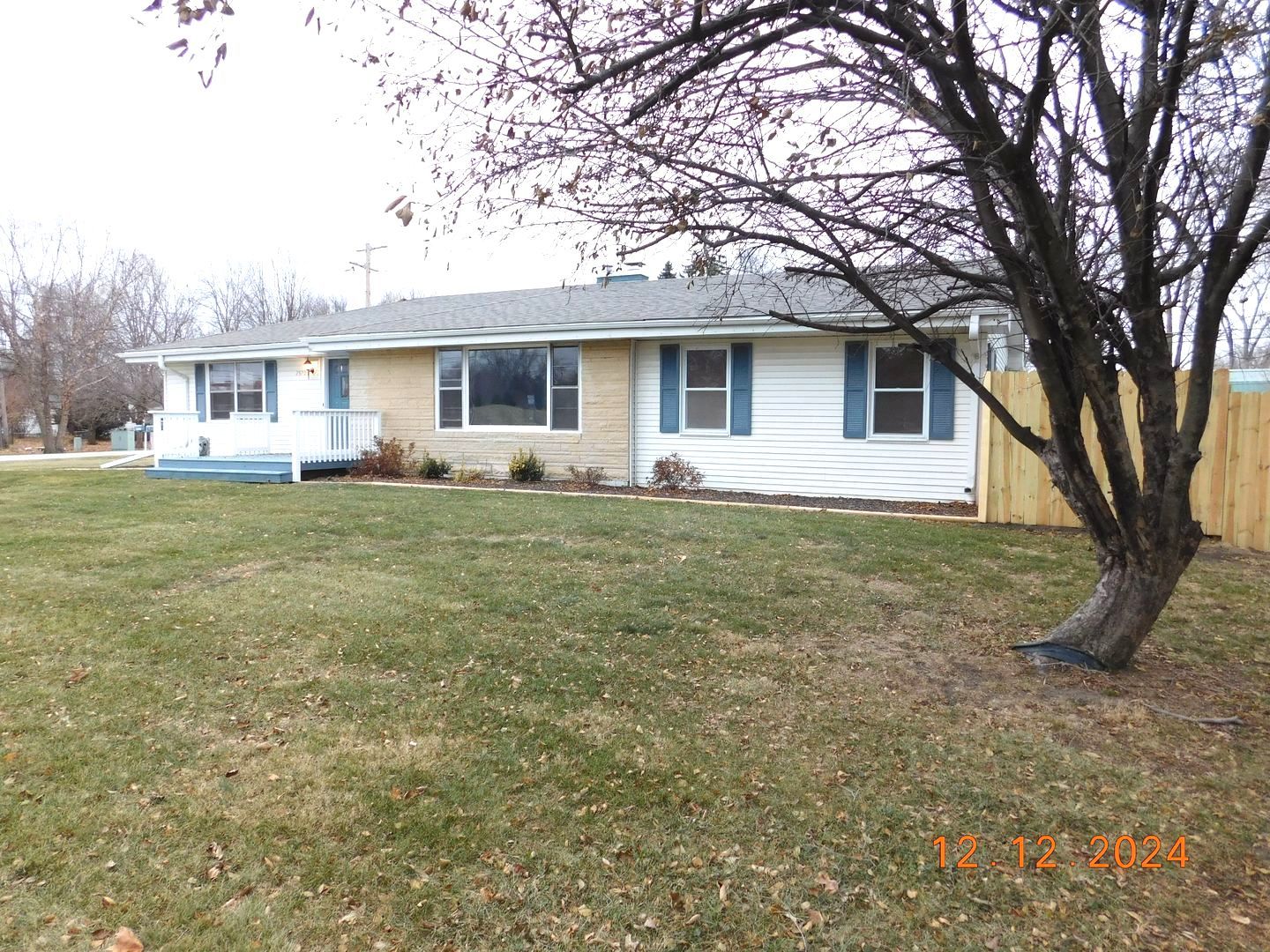 a house that has a tree in front of it