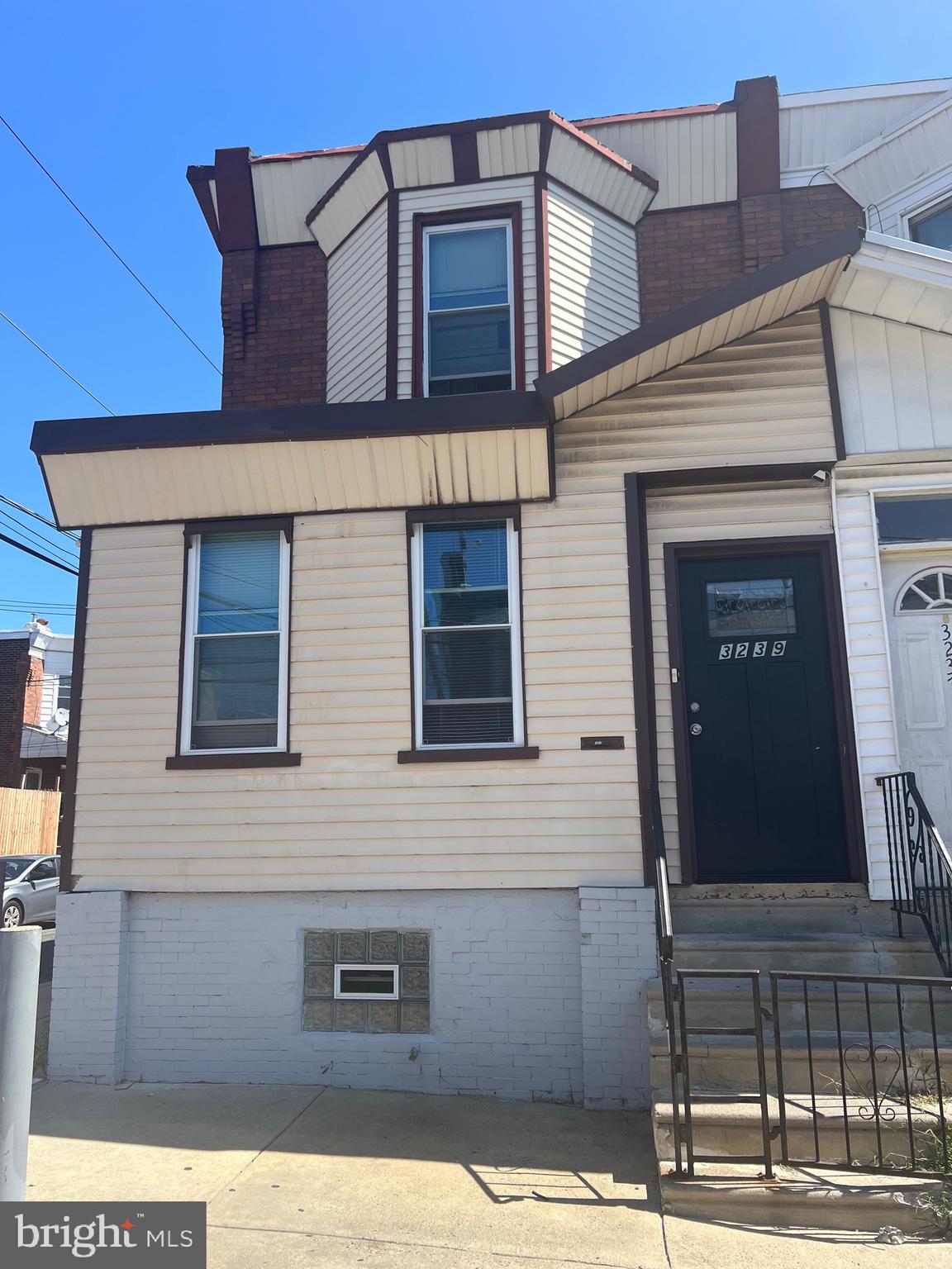 a front view of a house