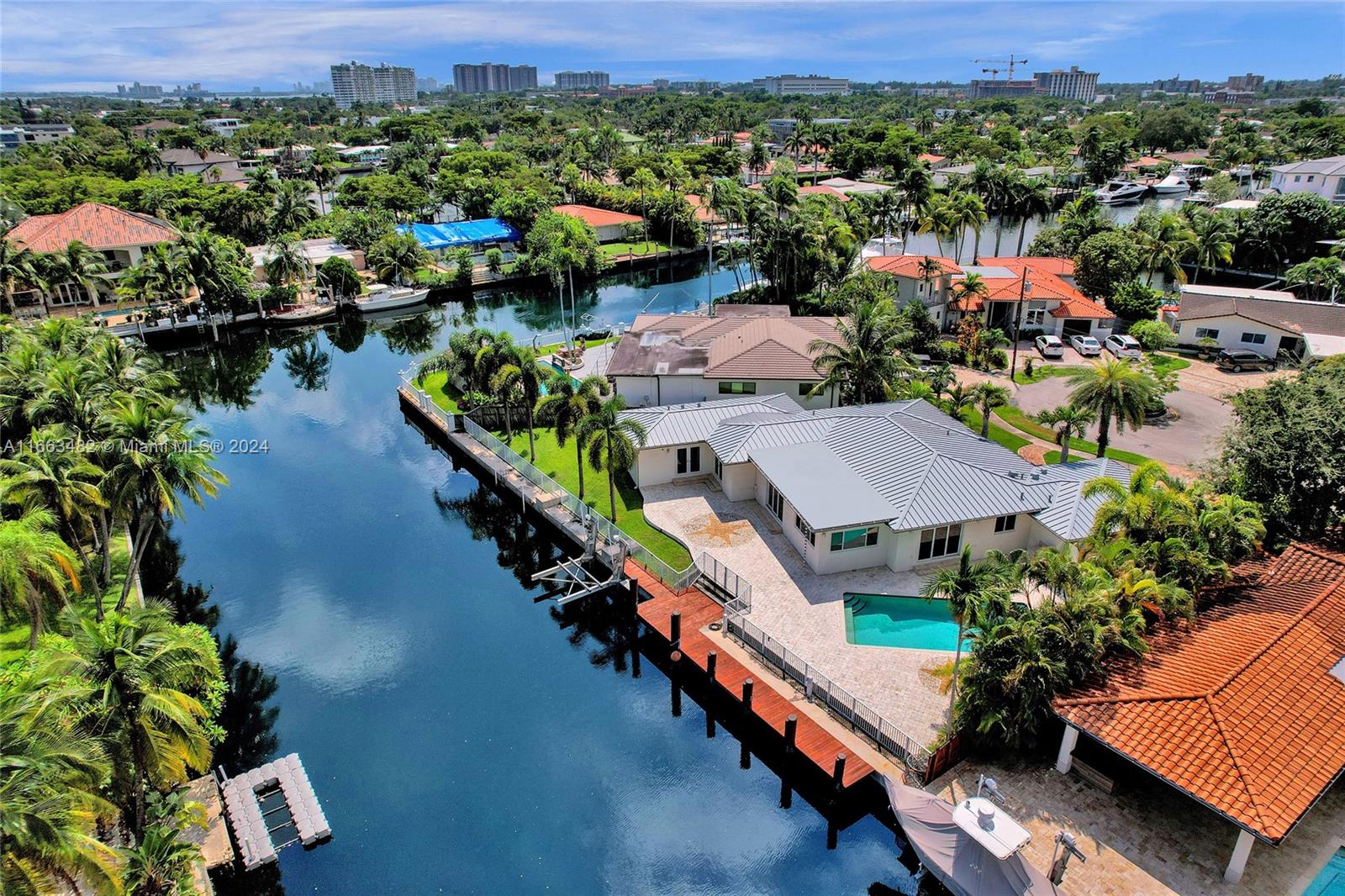 an aerial view of multiple house