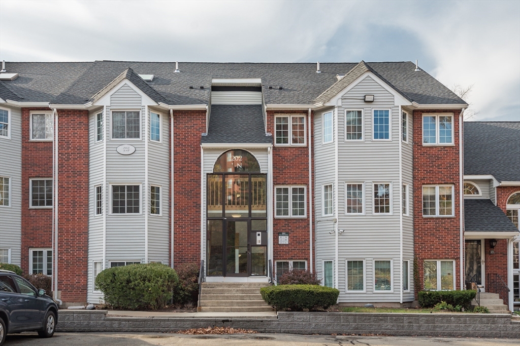 a front view of a residential houses