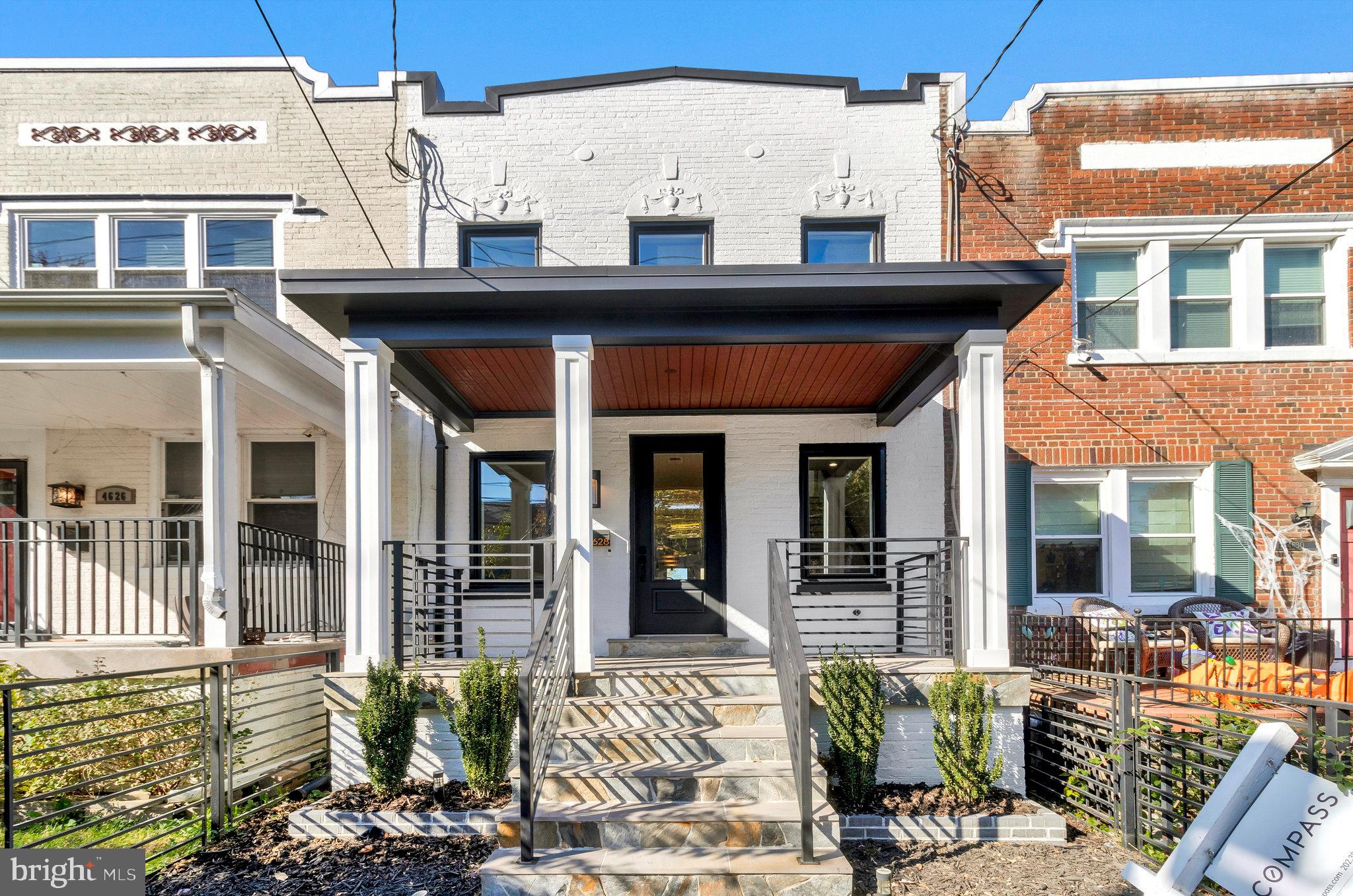 a view of a building with a patio