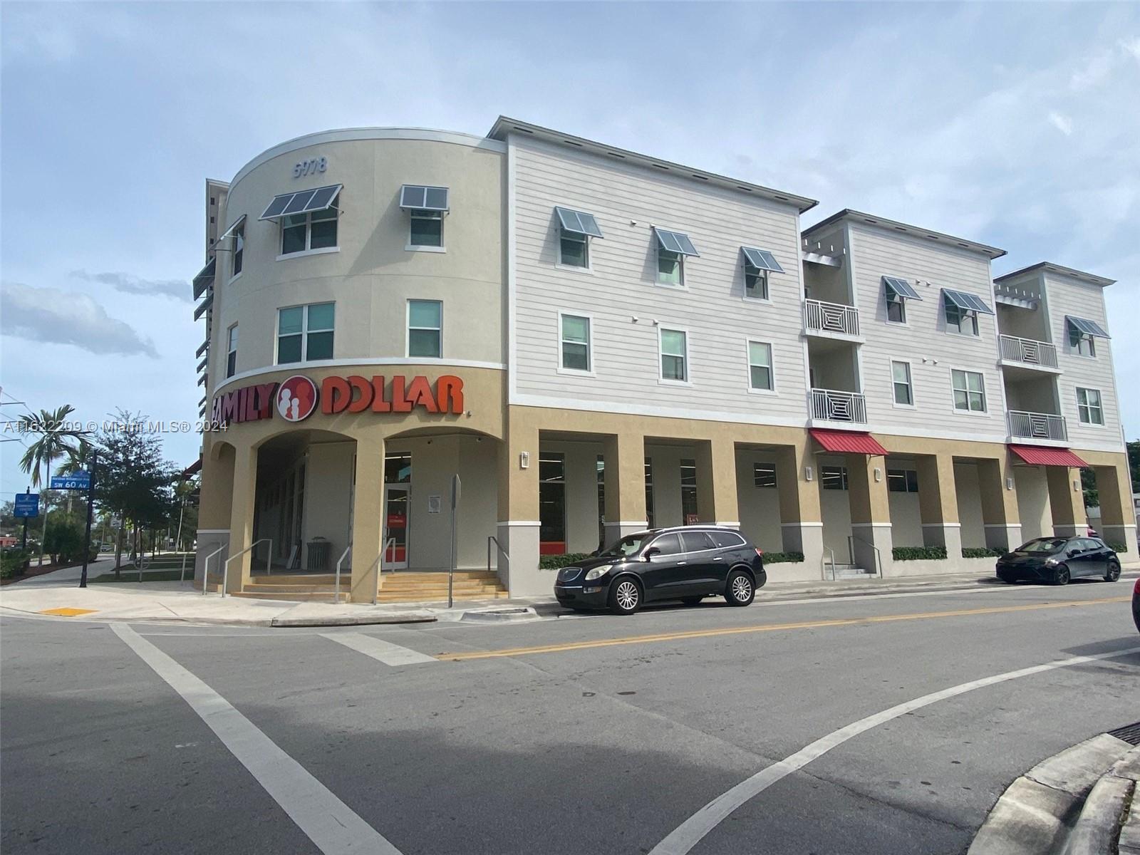 a view of building with a street