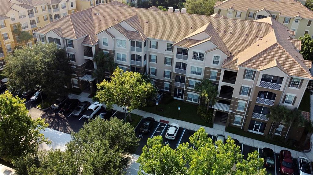 an aerial view of multiple houses