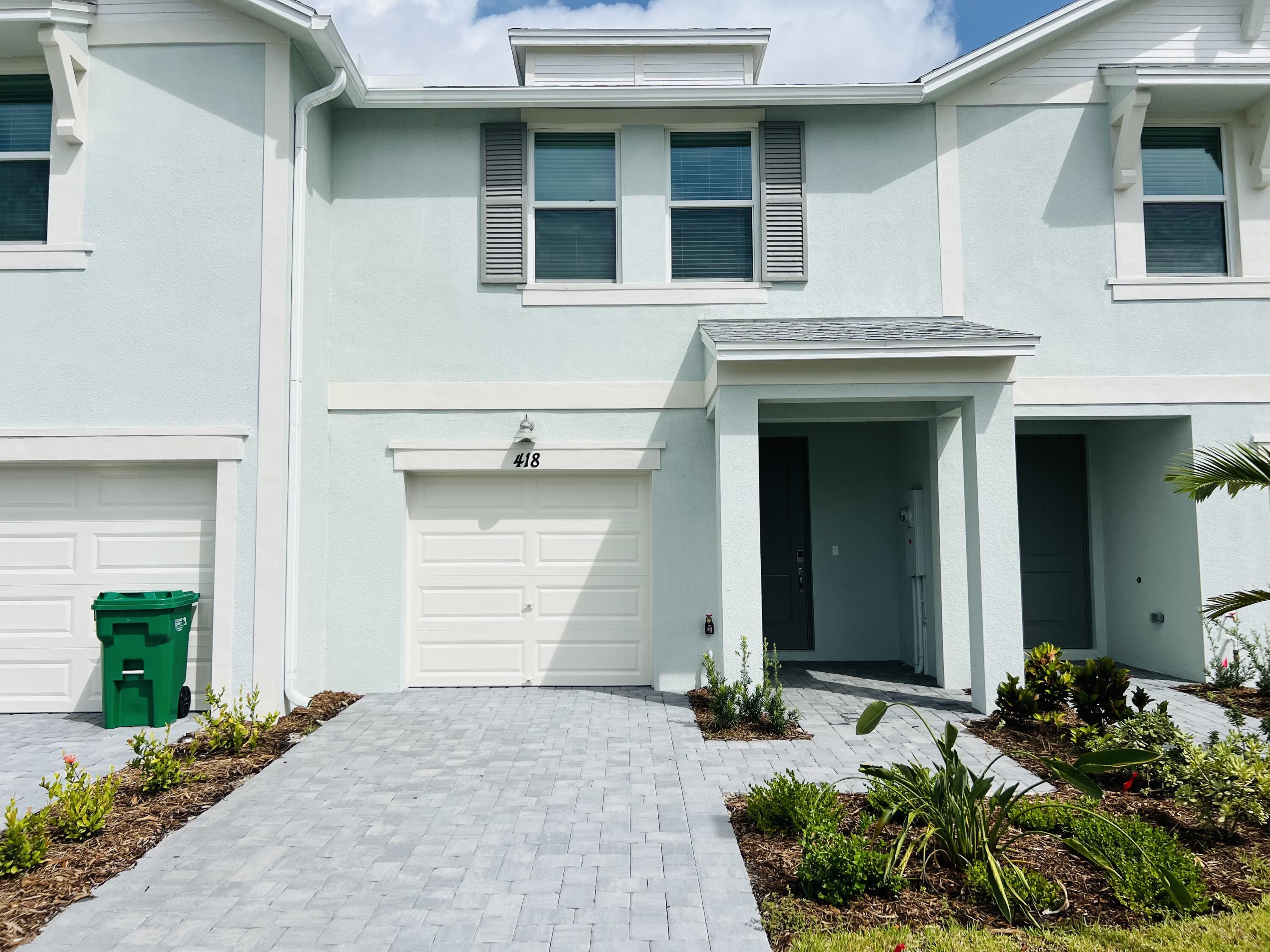 a front view of a house