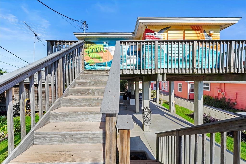 a view of a balcony