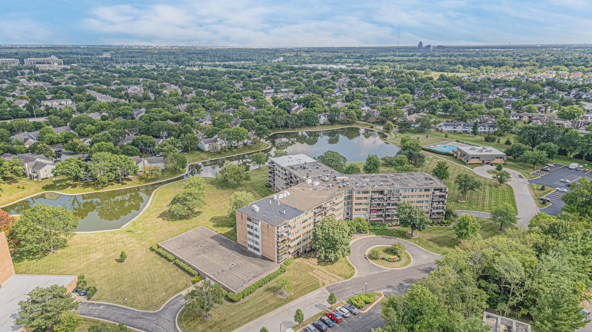 an aerial view of multiple house