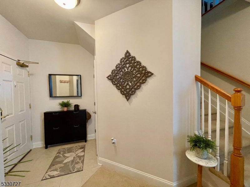 a living room with a couch and a table