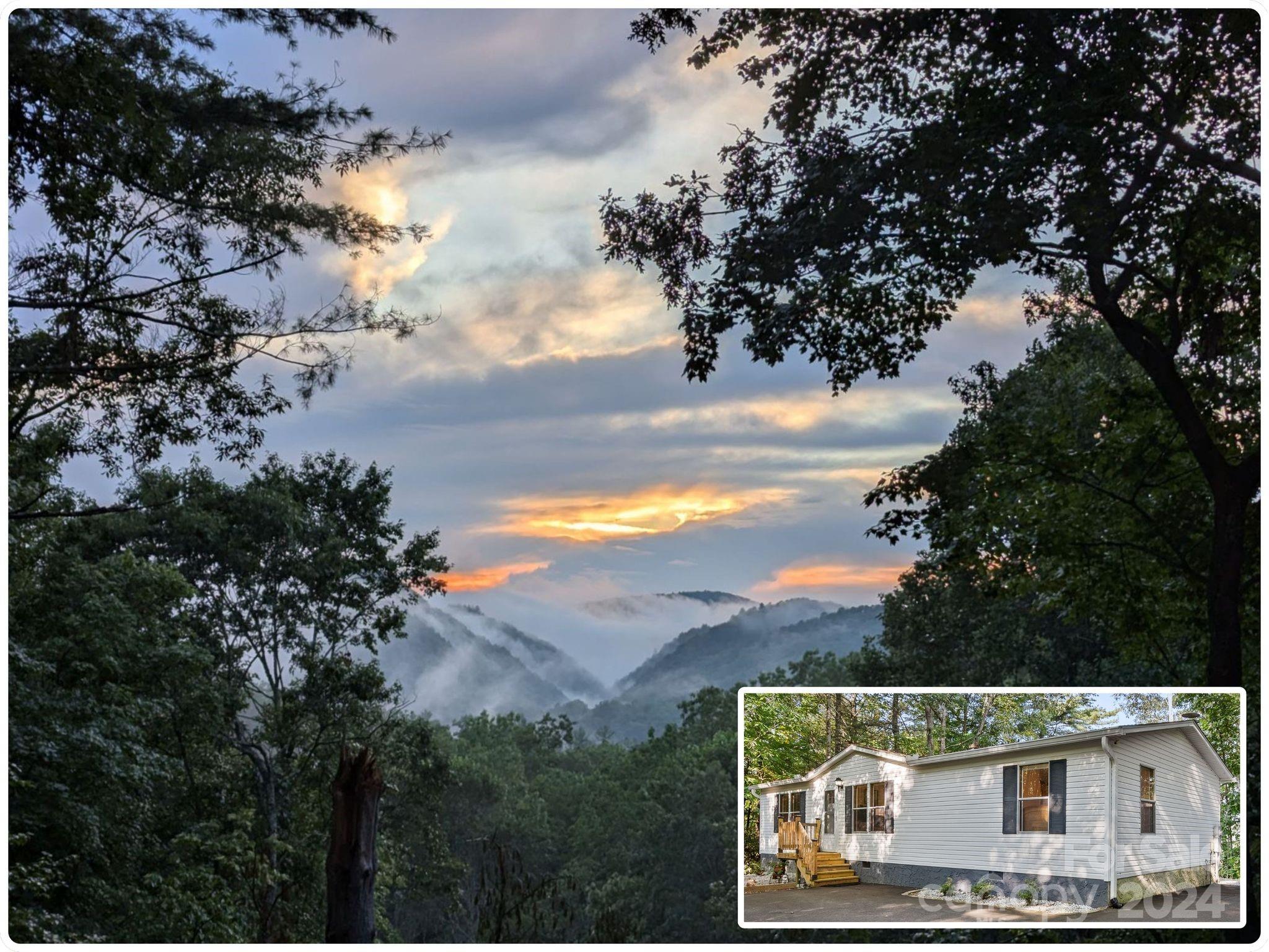 a view of house with mountain view