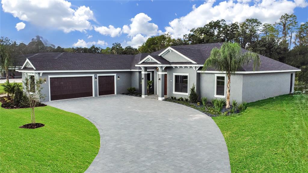 a view of a back yard of the house