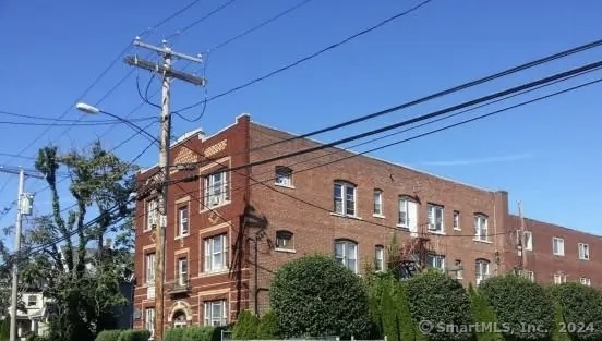 a front view of a building