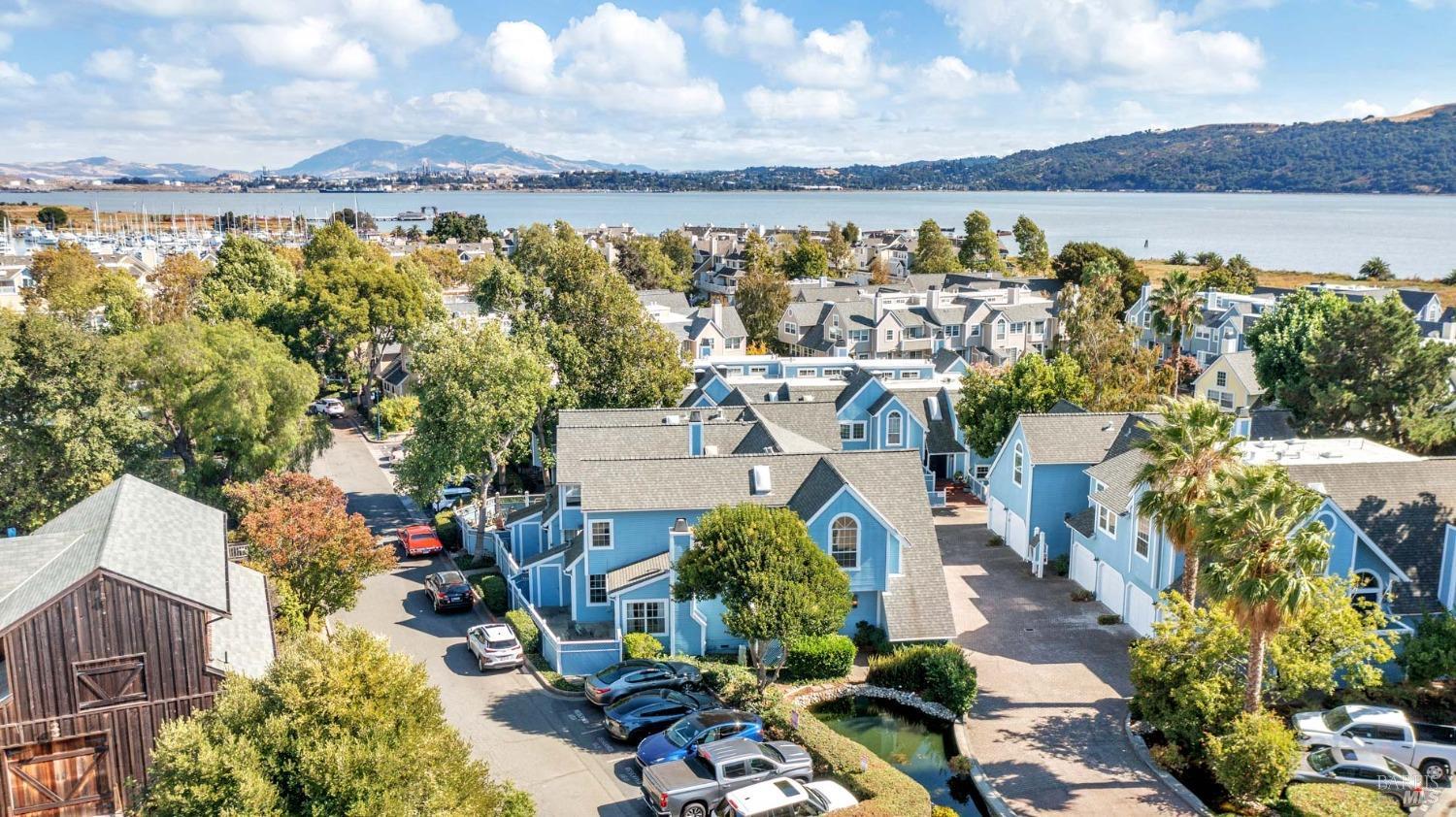 a view of a city with lake view