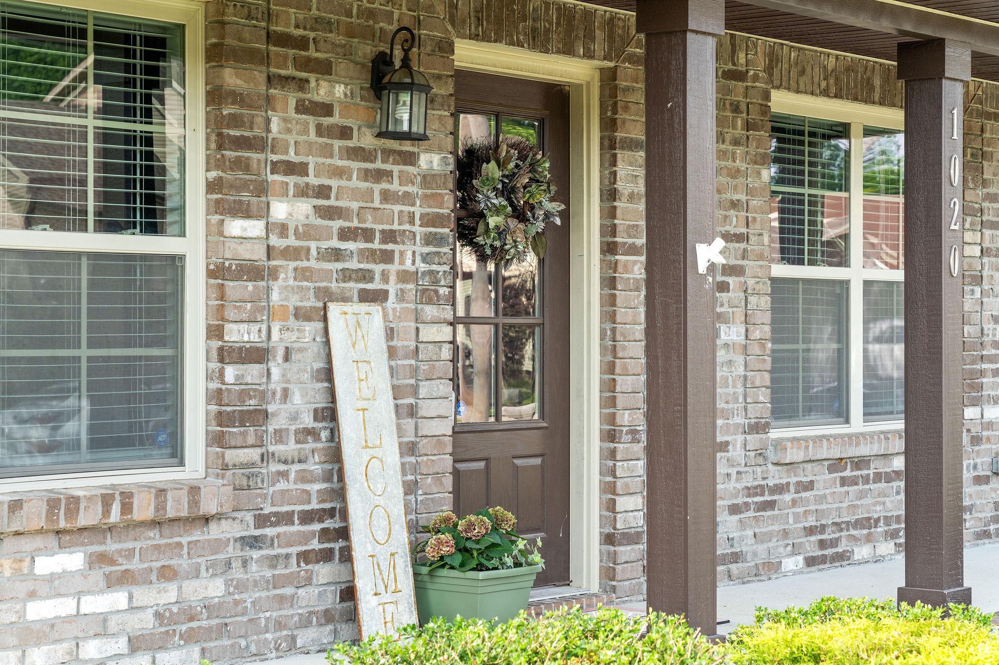 a view of front door of house