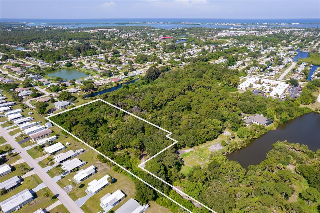 an aerial view of multiple house