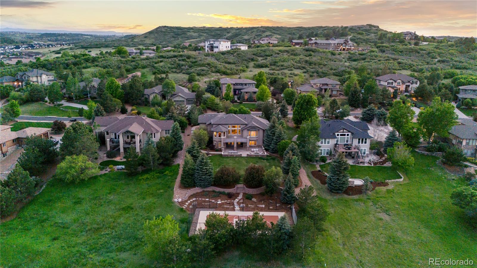 an aerial view of multiple house