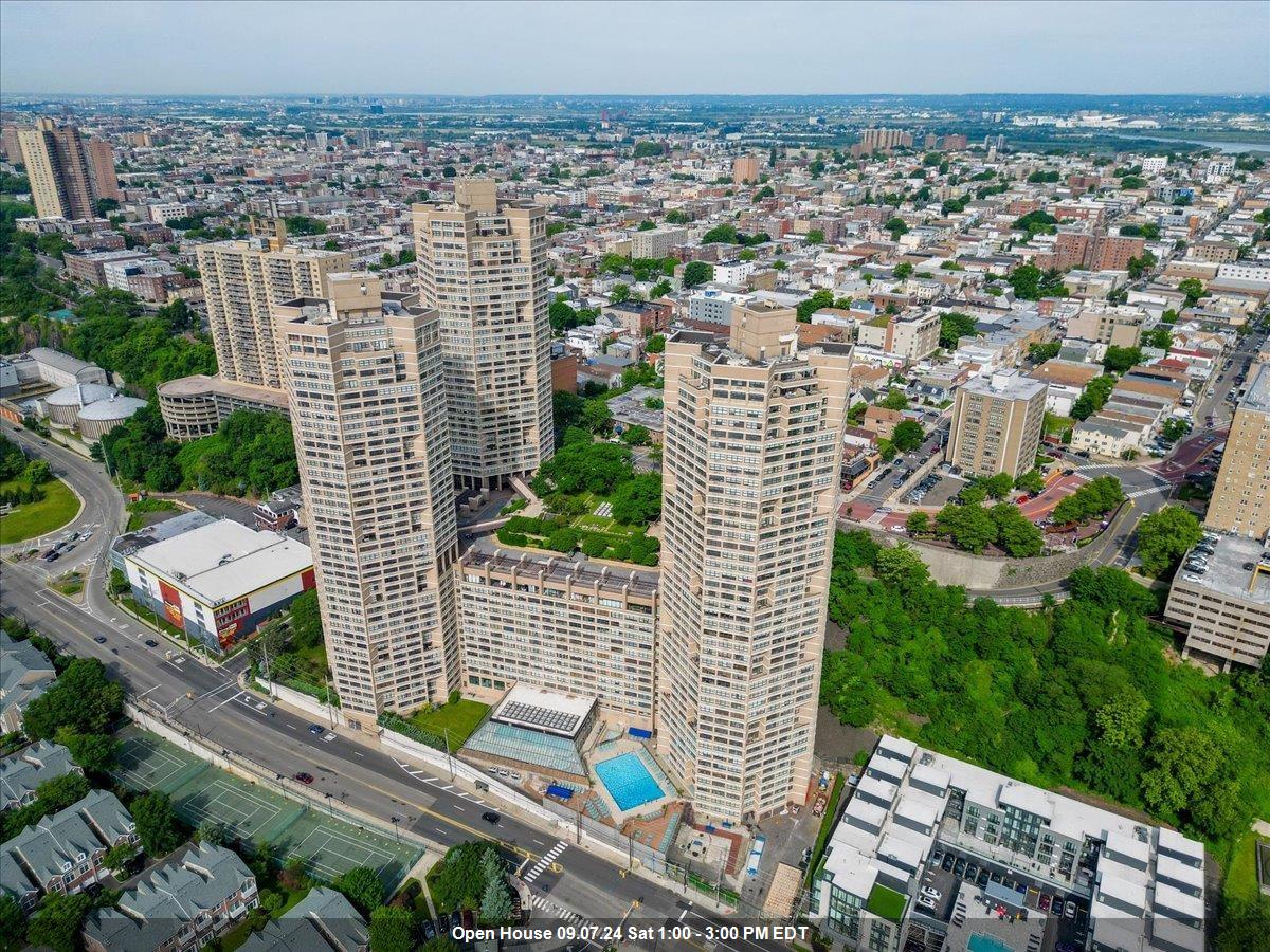 an aerial view of multiple house