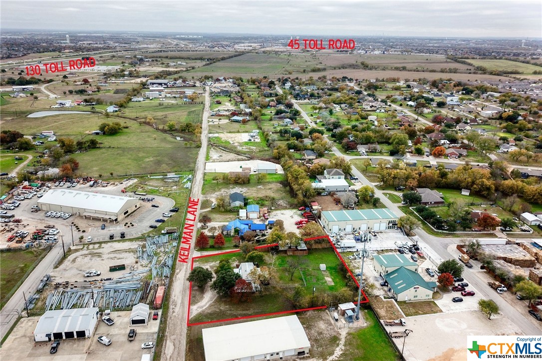 an aerial view of a city