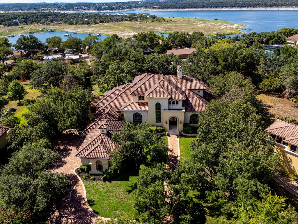 Aerial View of this amazing estate on one acre tree-lined property