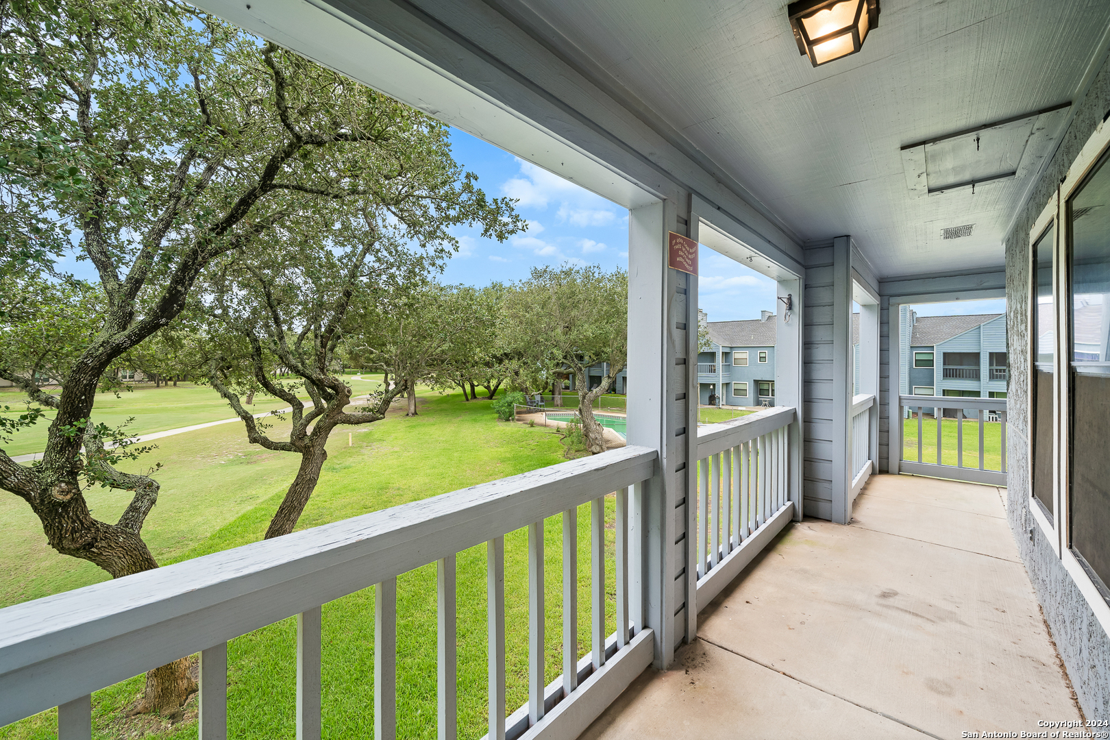 a view of a porch