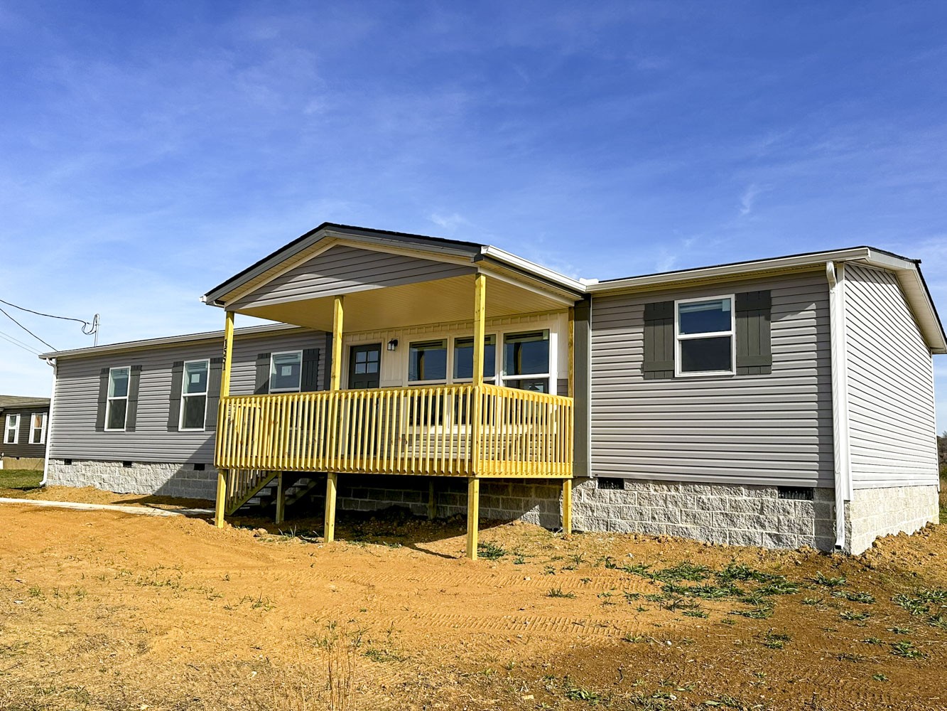 a house view with a outdoor space