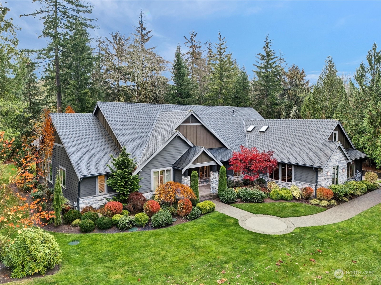 a aerial view of a house