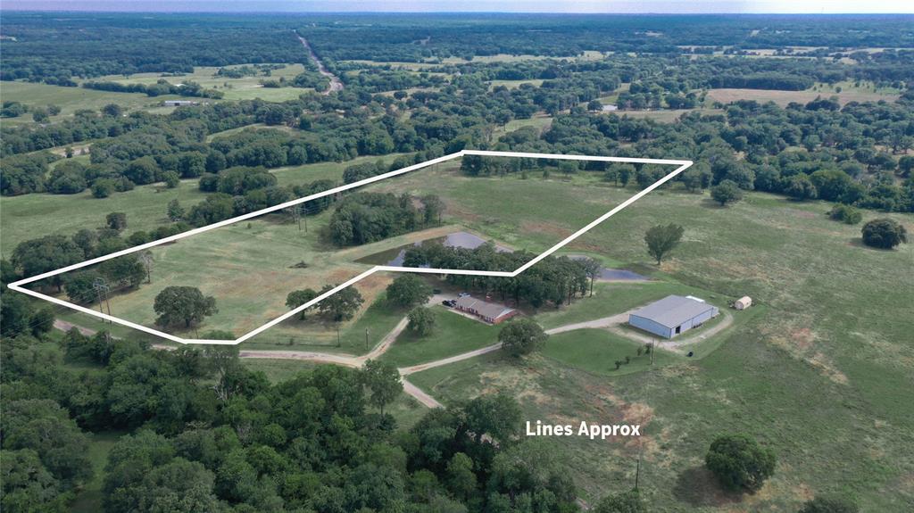 an aerial view of a residential houses