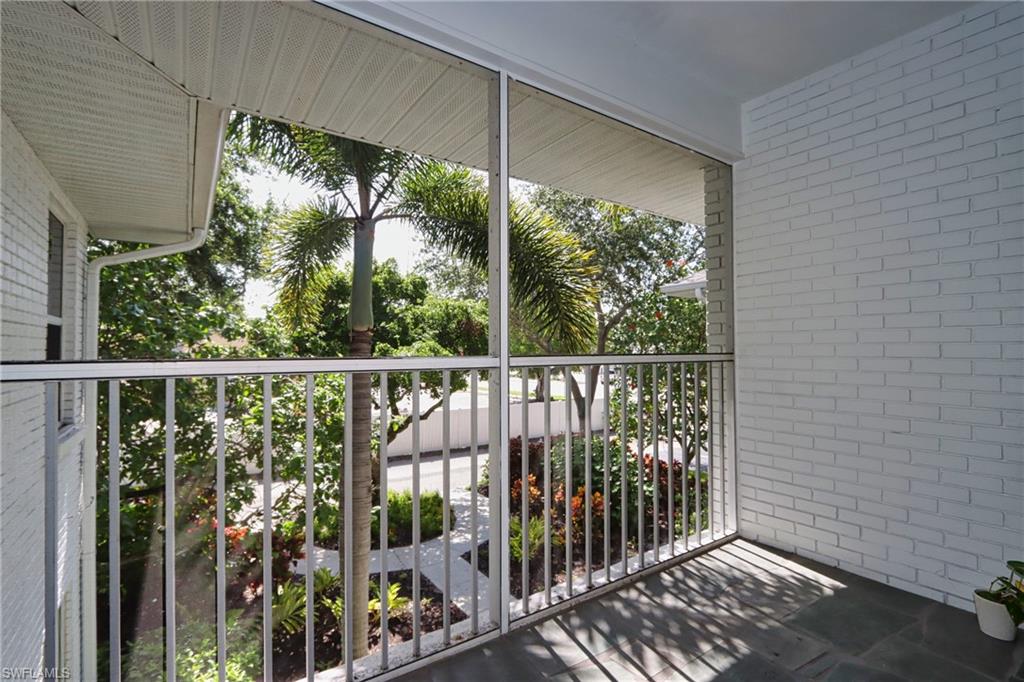 a view of a balcony