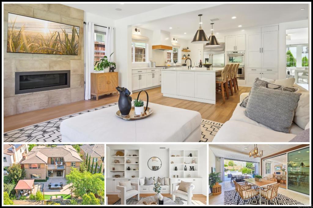 a kitchen with stainless steel appliances kitchen island granite countertop a table and chairs in it