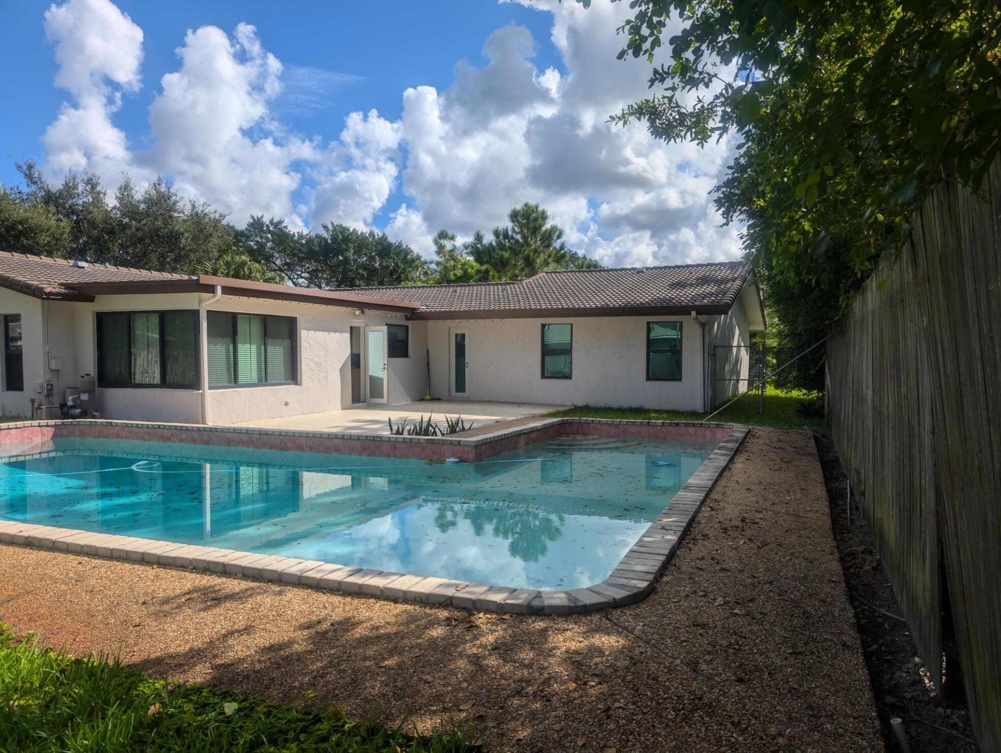 Fened Yard with Pool