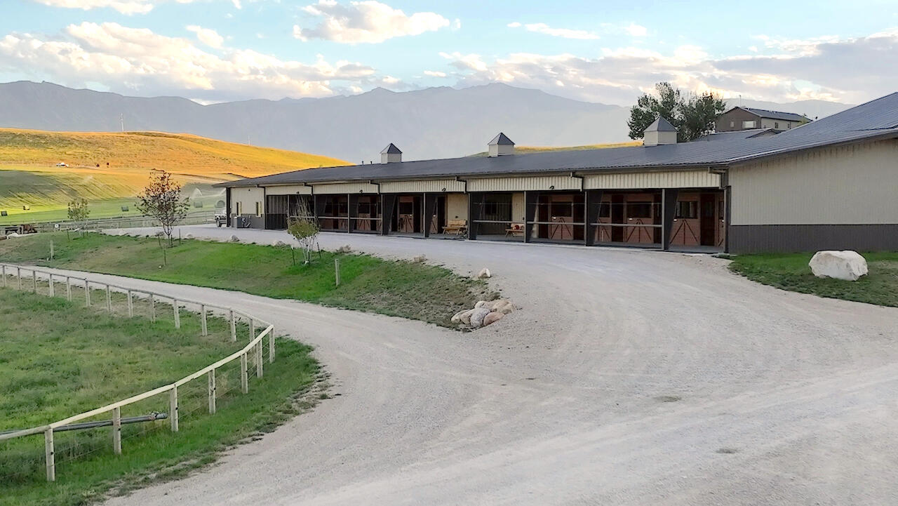 Barn in evening light