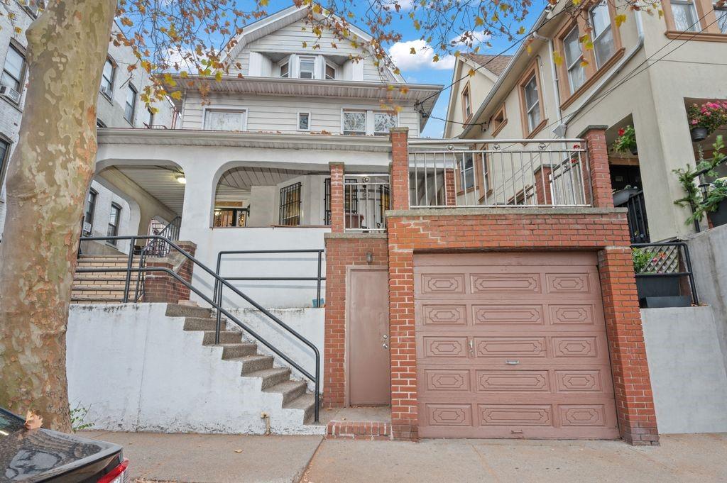 front view of a house with a door