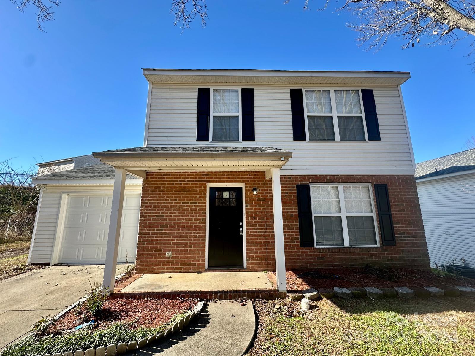 a front view of a house