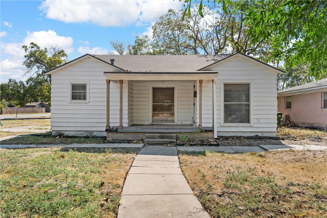 a front view of a house