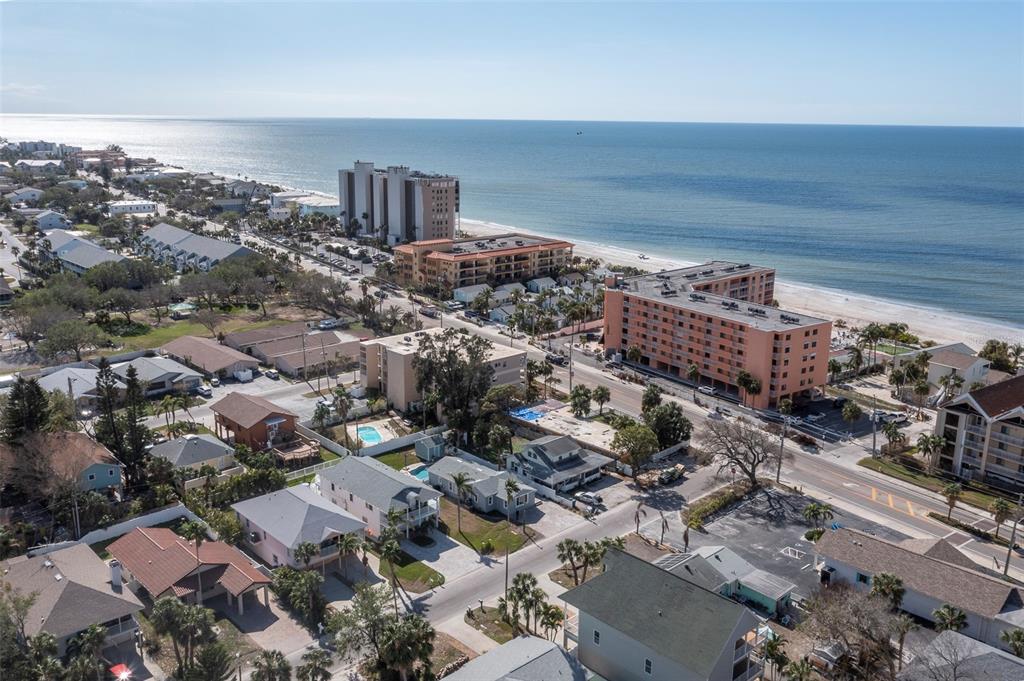 an aerial view of multiple house