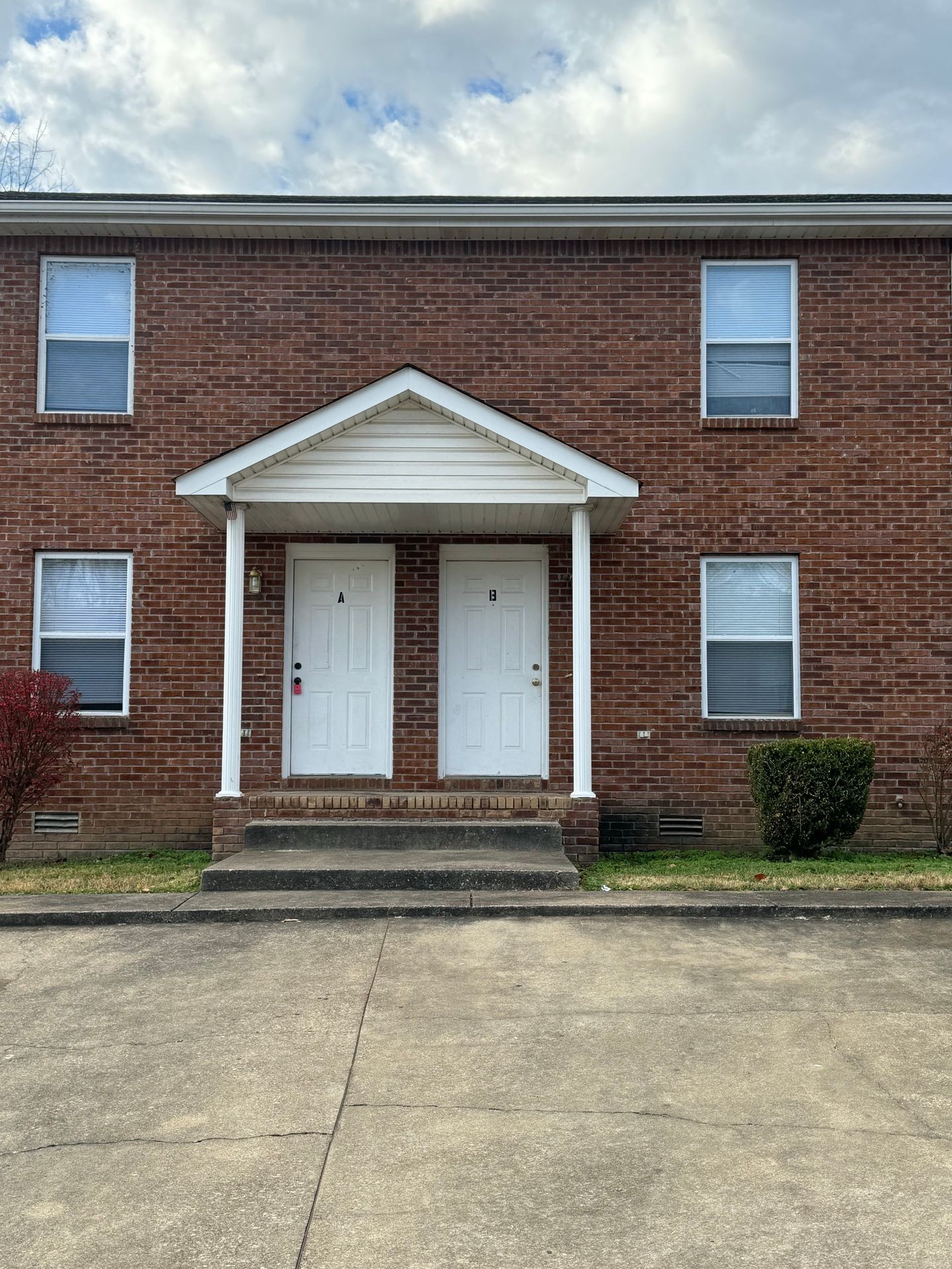 a front view of a house