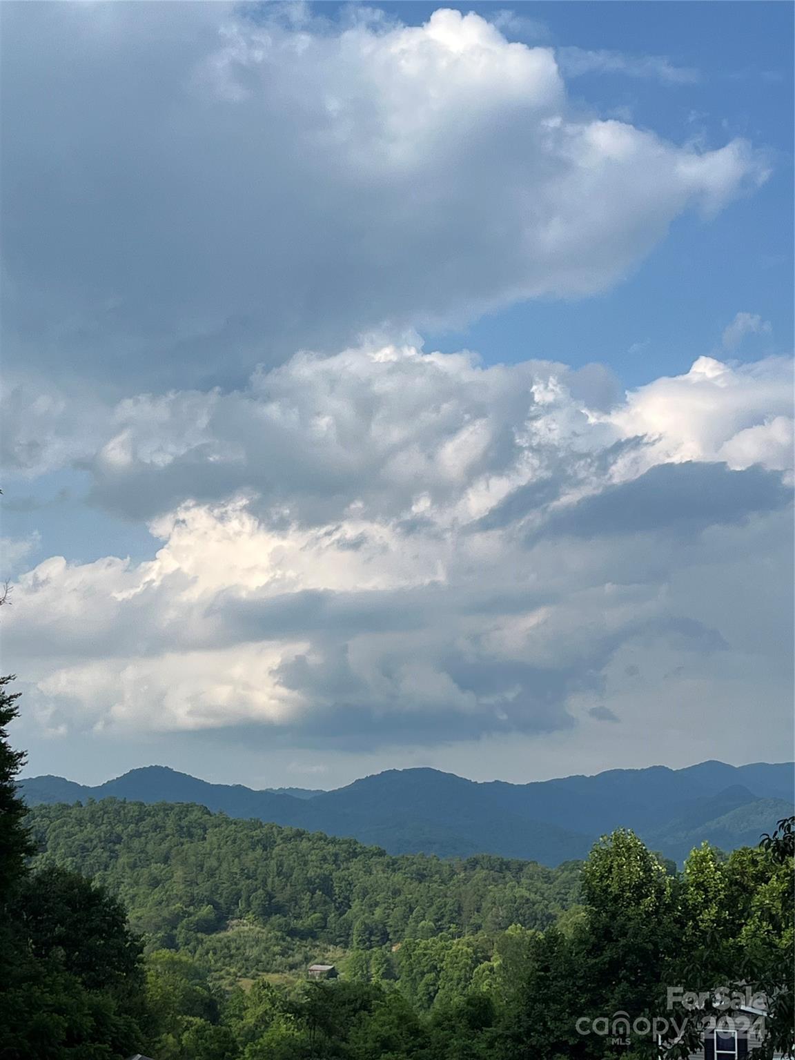 a view of city and mountain