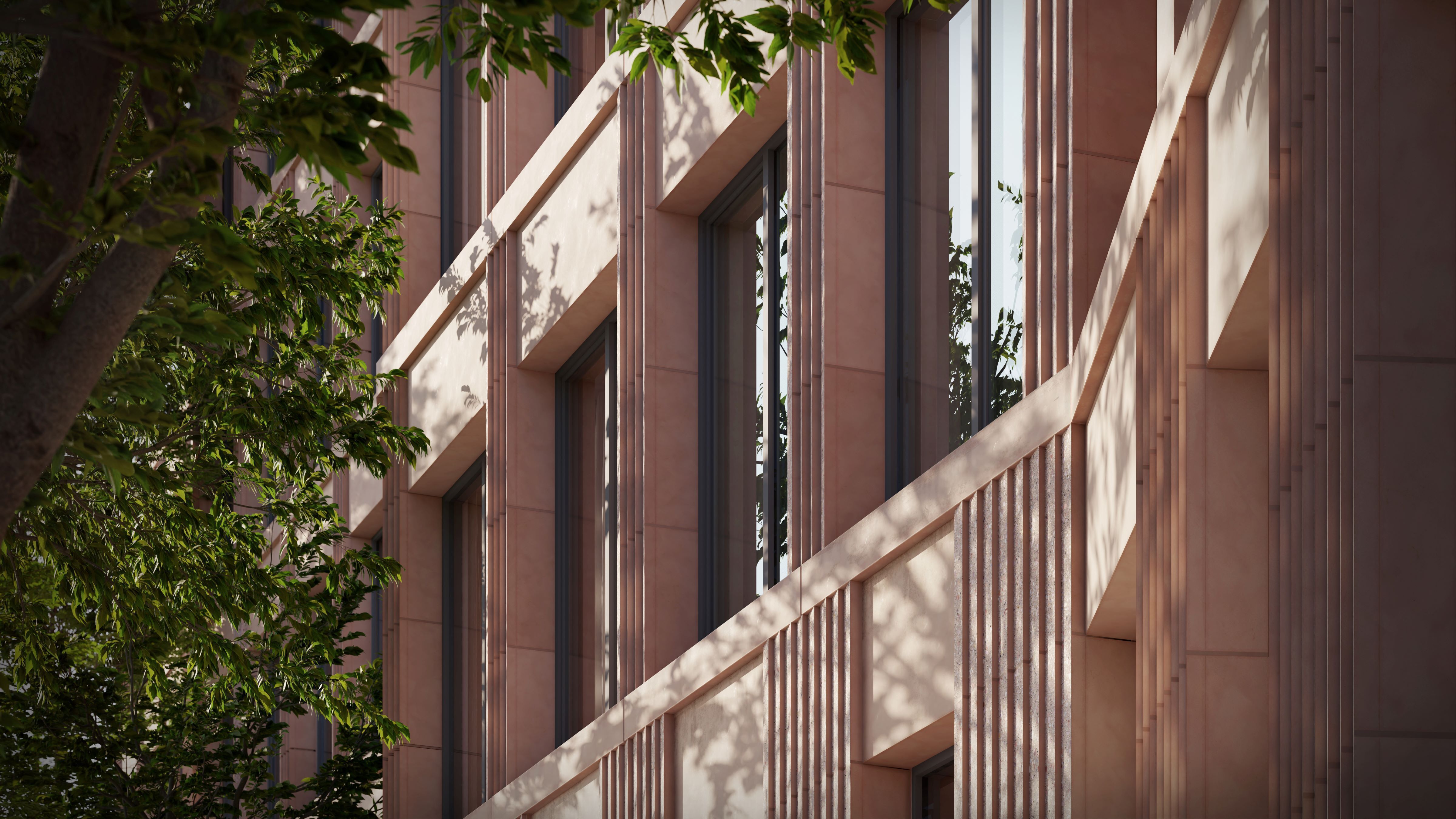 a view of balcony and wooden floor