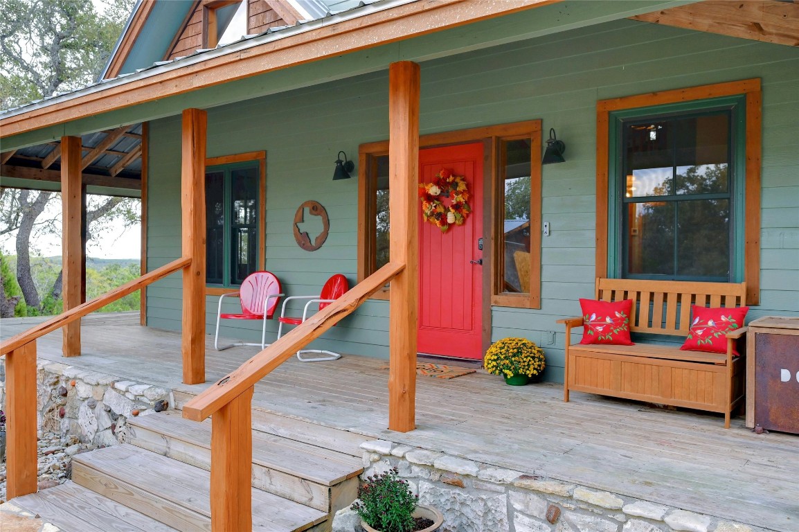 What a welcoming front porch.