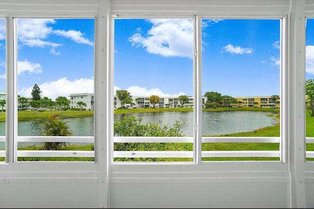 a view of sky from a window