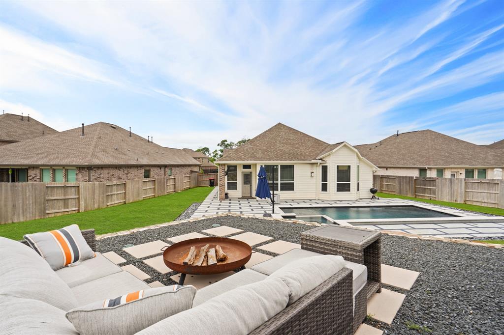 a view of a house with a patio