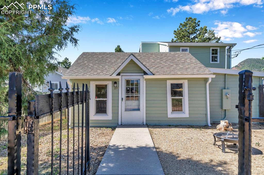 a front view of a house with a porch