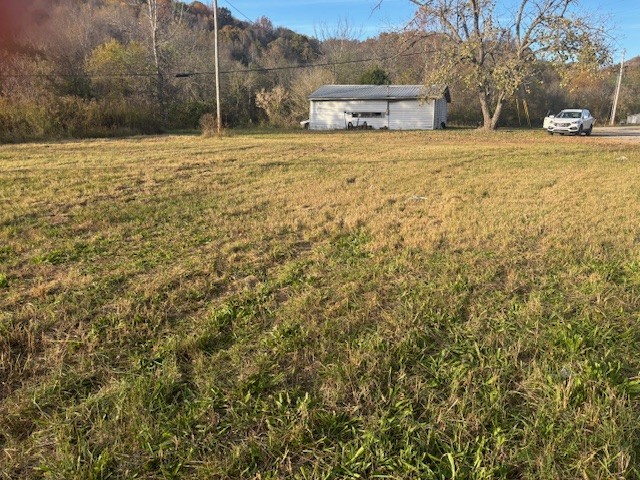 a view of an outdoor space and a yard