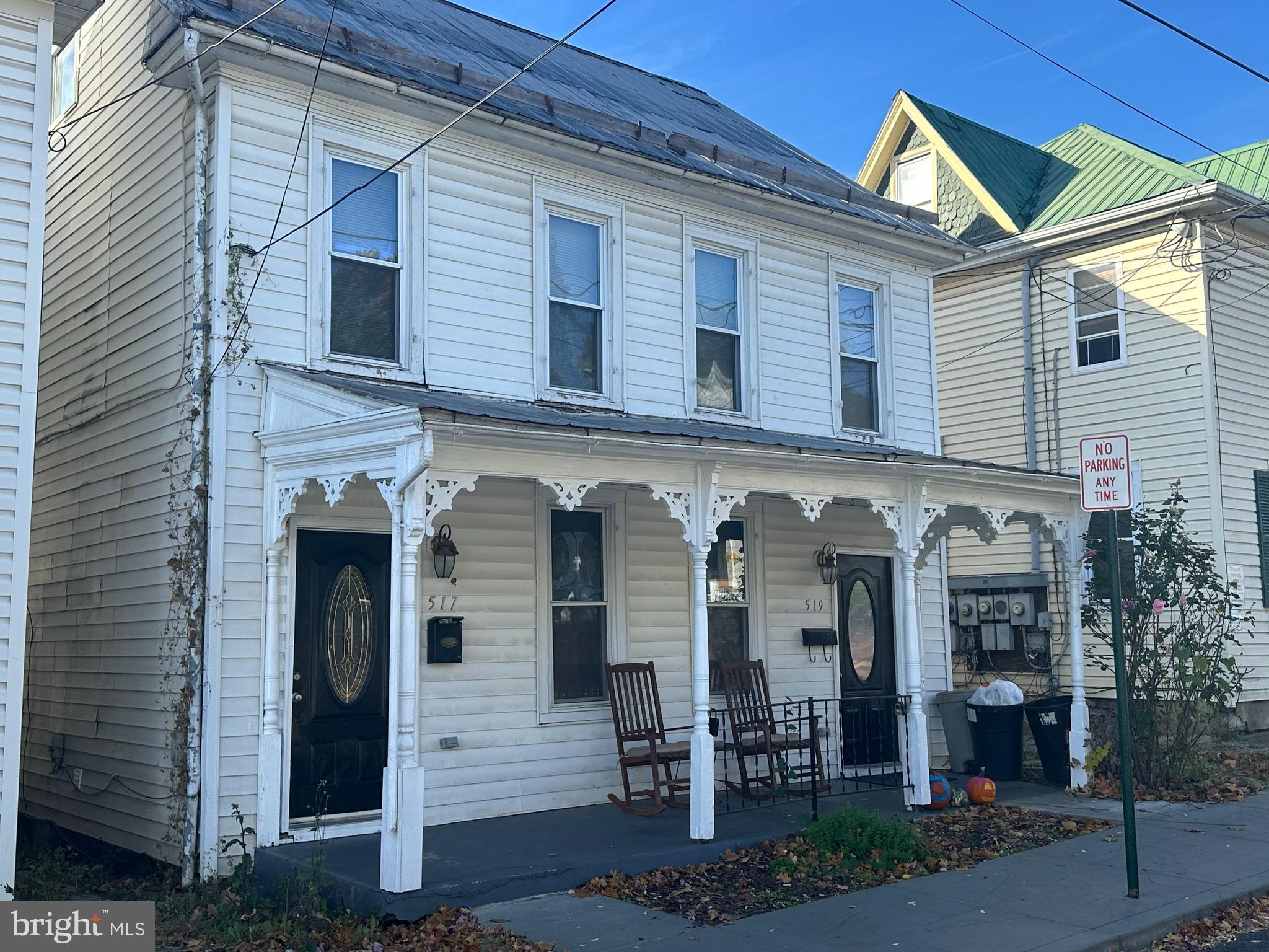 a front view of a house