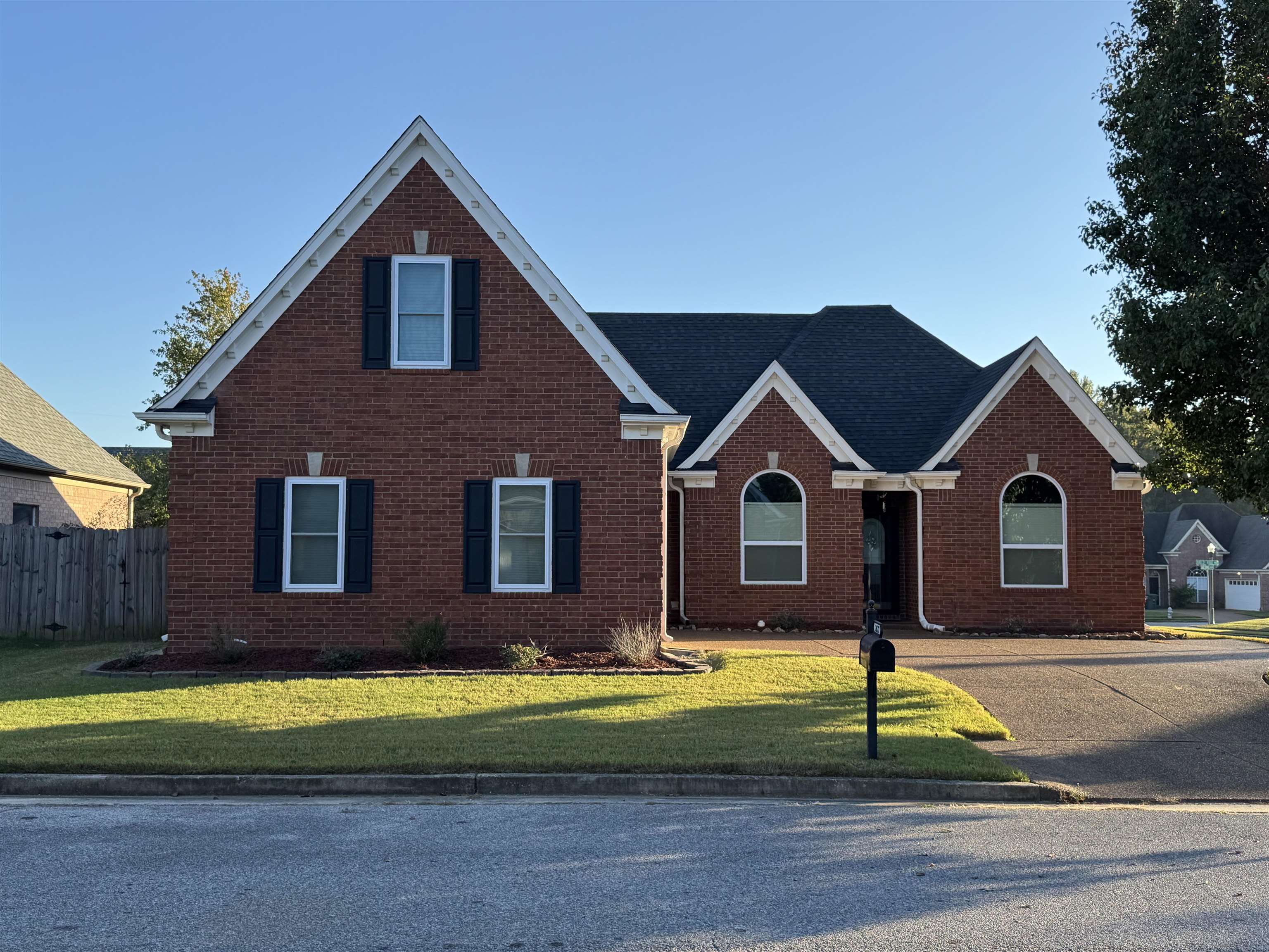 View of front of home with a front yard