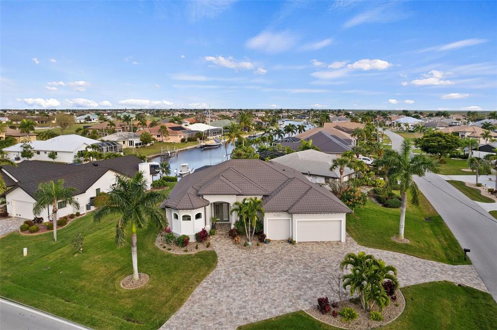 an aerial view of multiple house