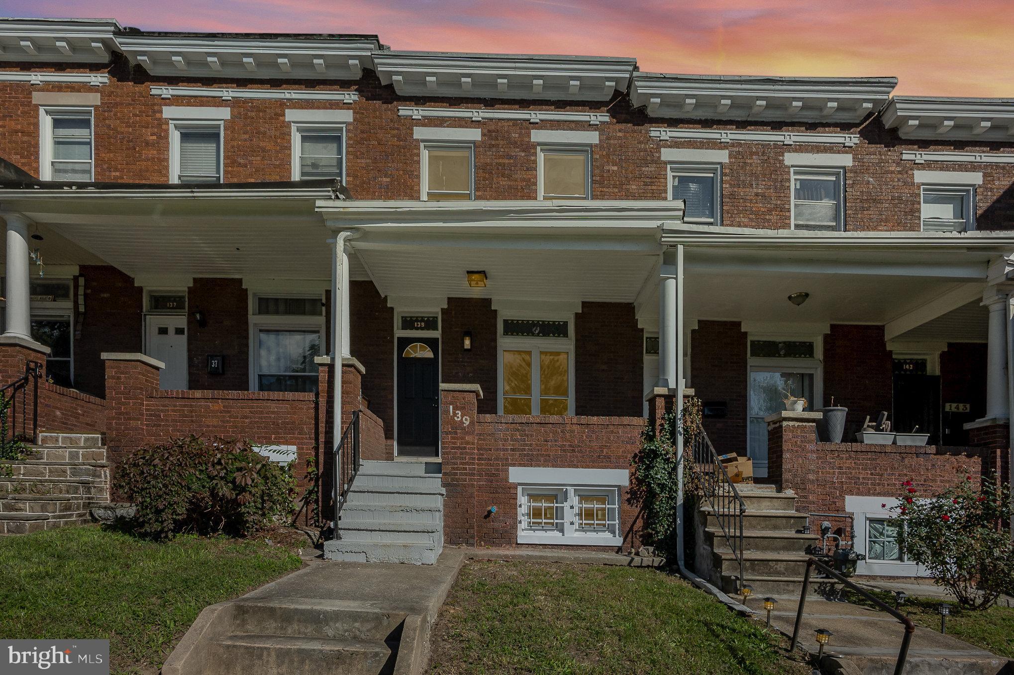 a front view of a house