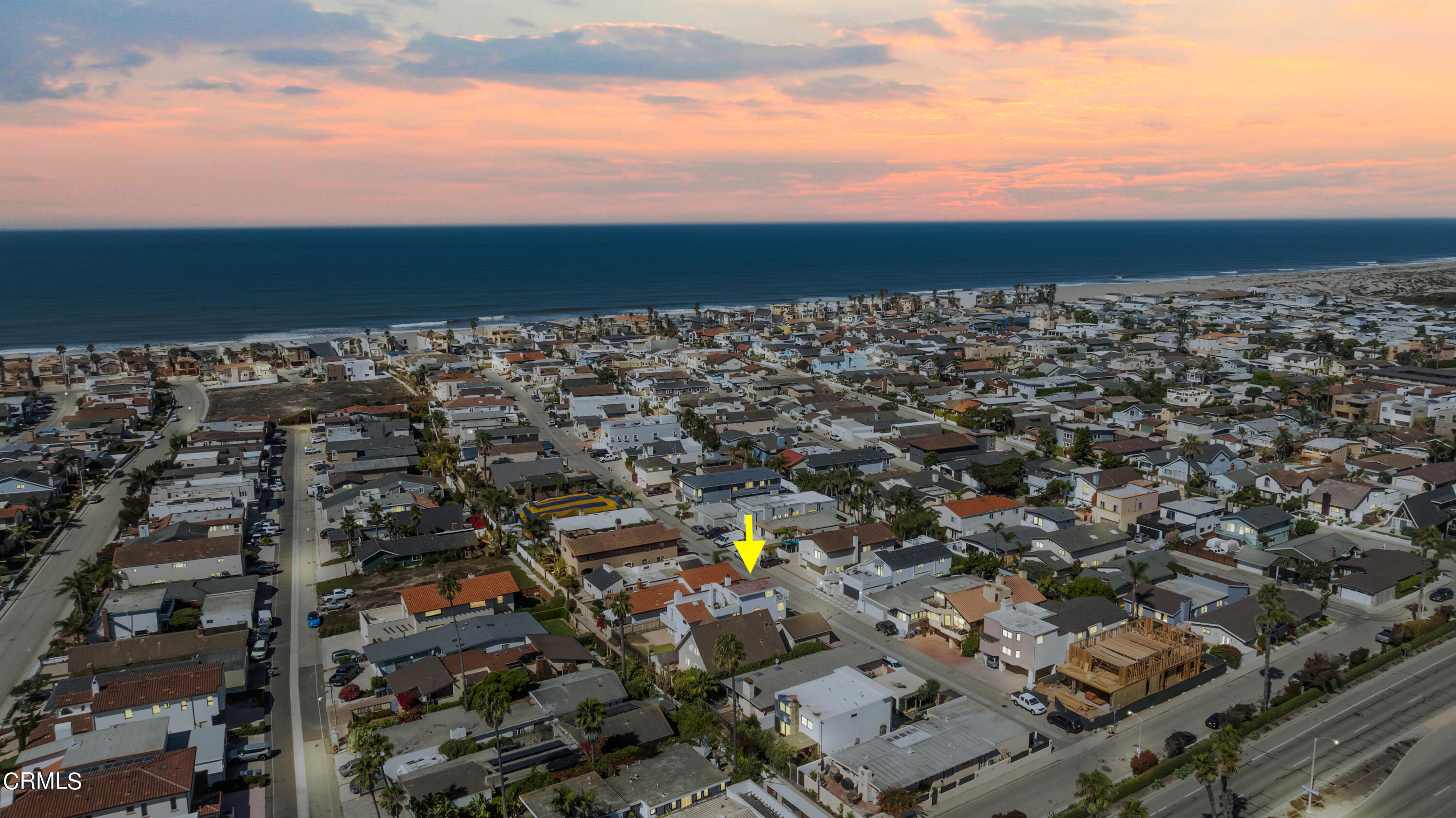 an aerial view of multiple house