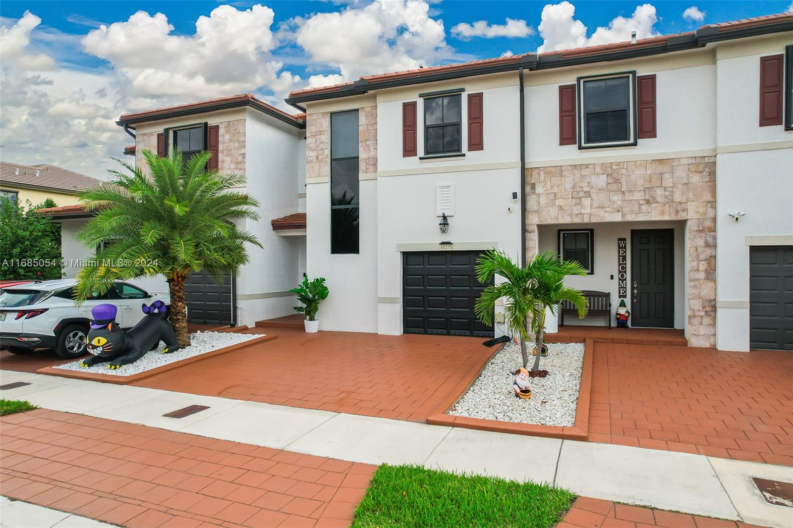 a view of a house with a patio