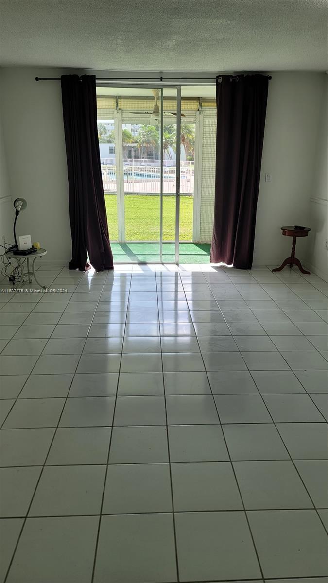 a room with a black white checkered floor