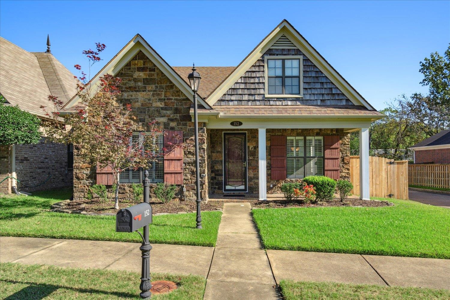 View of front of home with a front yard